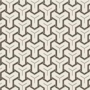 Beige Gautier Cream Tessellate Vinyl Non-pasted Metallic Wallpaper