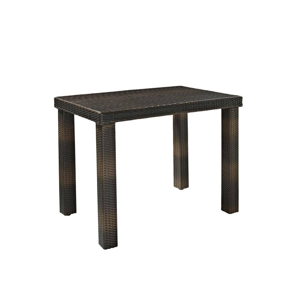 Palm Harbor Brown Wicker Counter Height Outdoor Dining Table