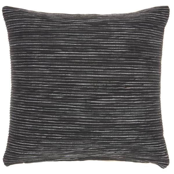 Mina Victory Lifestyles Charcoal 18 in. x 18 in. Throw Pillow