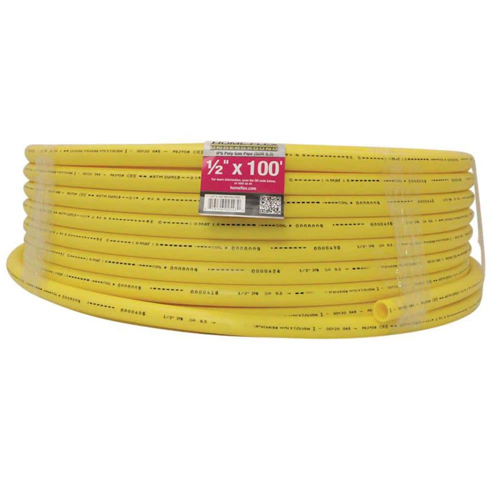 HOME-FLEX - 1/2 in. IPS x 100 ft. DR 9.3 Underground Yellow Polyethylene Gas Pipe