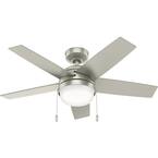 Stenson 44 in. LED Indoor Matte Nickel Ceiling Fan with Light Kit