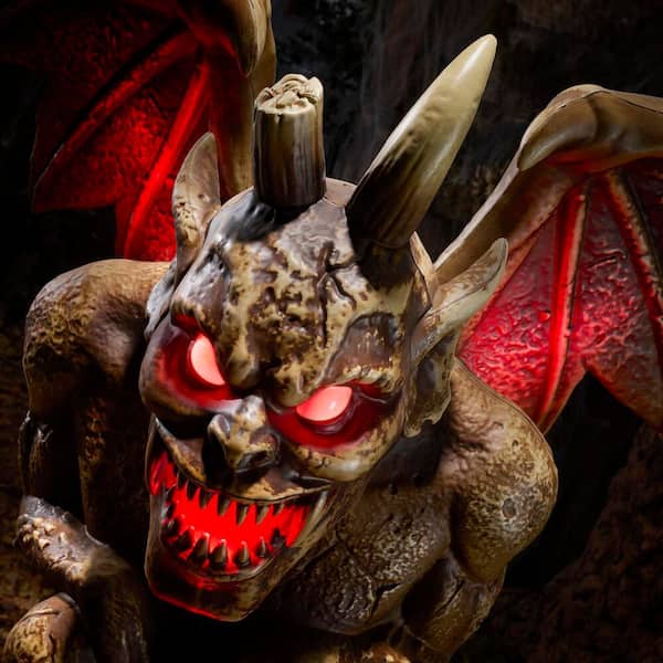 Home Accents Holiday 5.5 ft. Grave & Bones LED Gargoyle H13