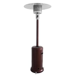 46000 BTU Residential Stainless Steel Standing Gas Patio Heater with Portable Wheels