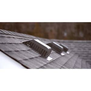 60 sq. in. NFA Aluminum Slant Back Roof Louver Static Vent in Weathered Wood