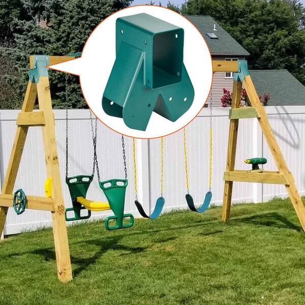 Heavy Duty Swing Set Brackets - A-Frame Hardware Kit For DIY Backyard Swing Sets