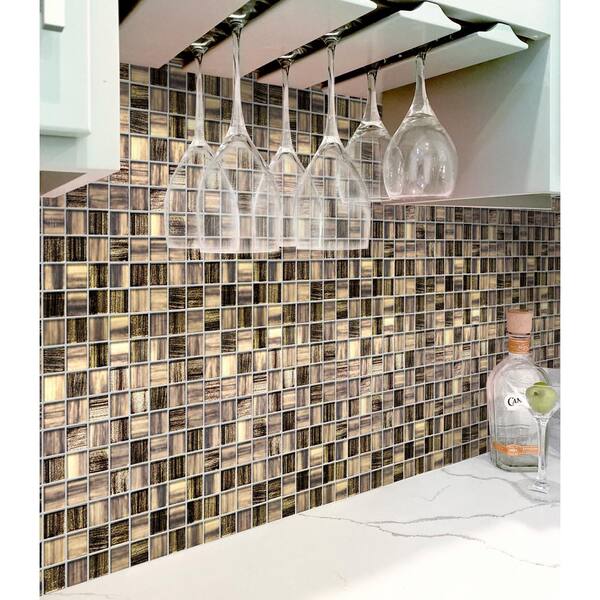 Apollo Tile Gray Black 11.3 in. x 11.3 in. Polished and Matte Finished  Glass Mosaic Tile (4.43 sq. ft./Case) APLJP88305A - The Home Depot