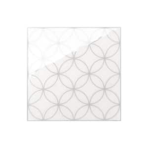 Vintage Bazzini Velina Gray 7.75 in. x 7.75 in. Vinyl Peel and Stick Tile (1.59 sq. ft./4-pack)