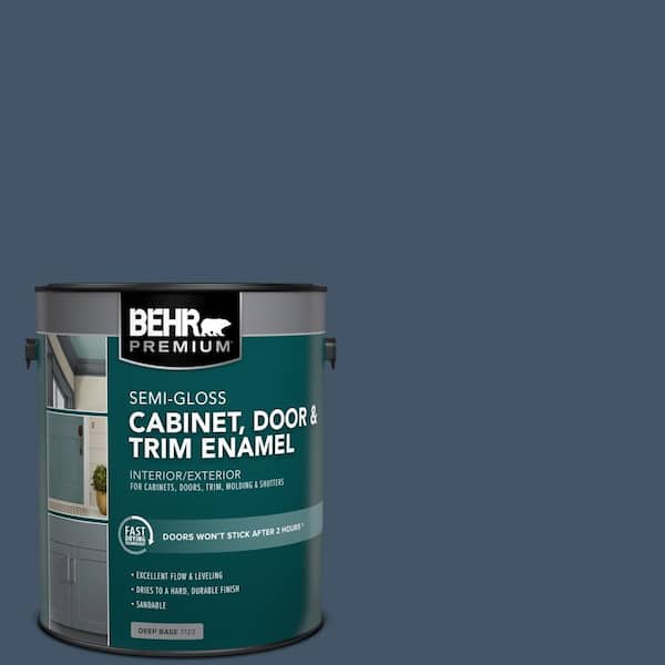 BEHR PREMIUM 1 gal. #PFC-60 Deep Galaxy Semi-Gloss Enamel Interior/Exterior Cabinet, Door & Trim Paint