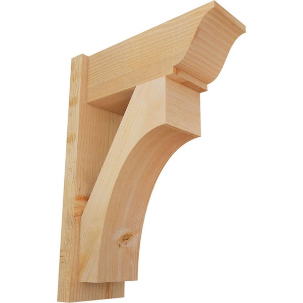 Ekena Millwork 8 in. x 28 in. x 20 in. Westlake Traditional Rough Sawn Douglas Fir Outlooker