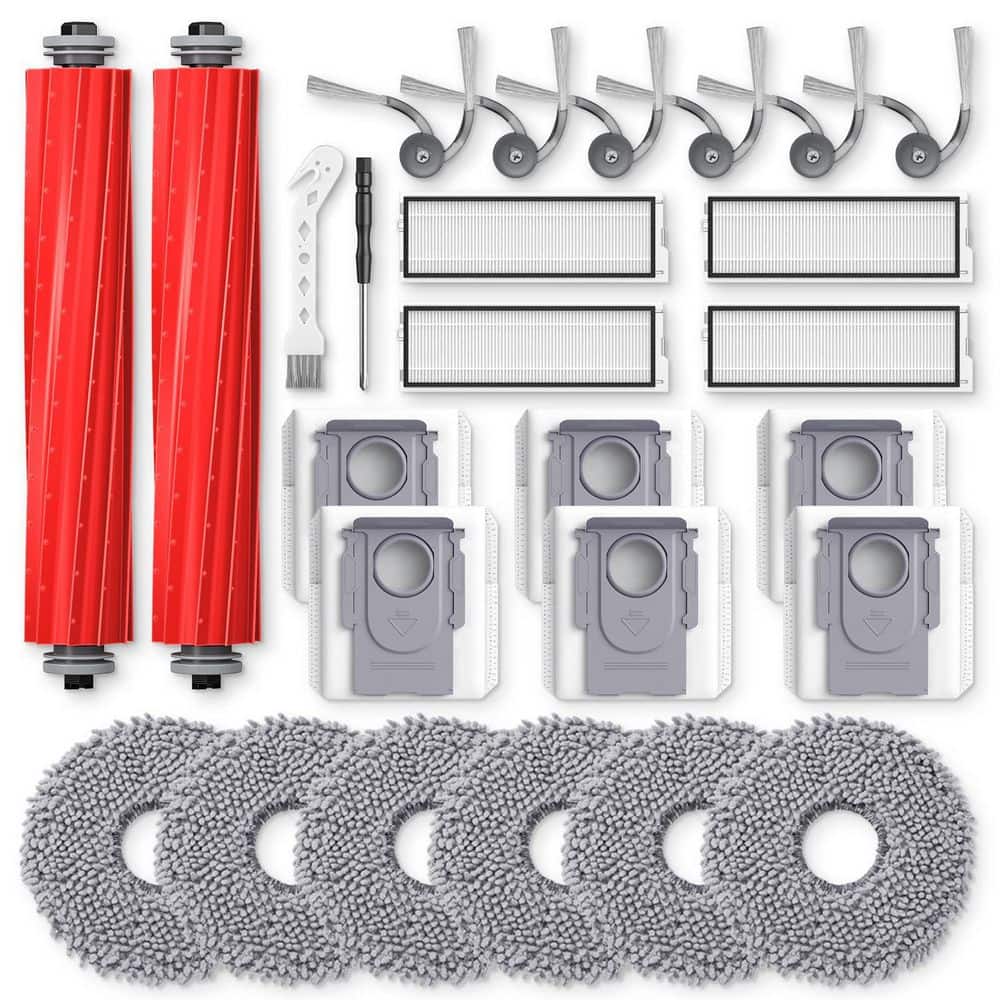 Vacuum Cleaner Replacement Accessories Kit Main Brush Side Brush Filter Mop Pad Dust Bag Tools price history on PriceWatchPro