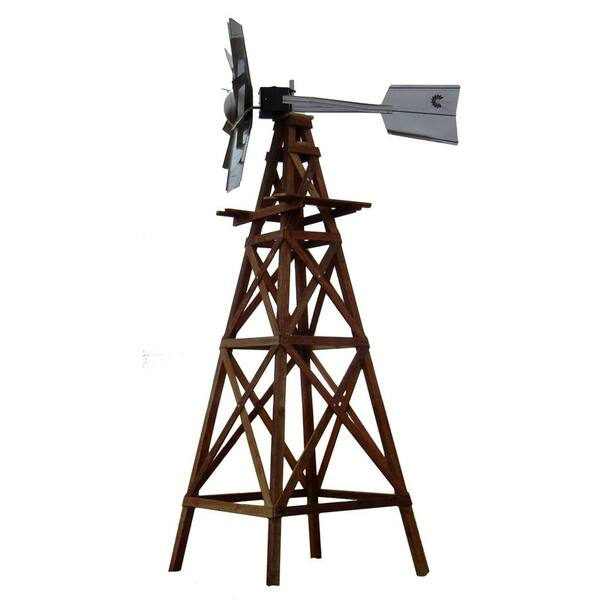 Outdoor Water Solutions Wood Aeration Windmill Kit with Galvanized Functional Head