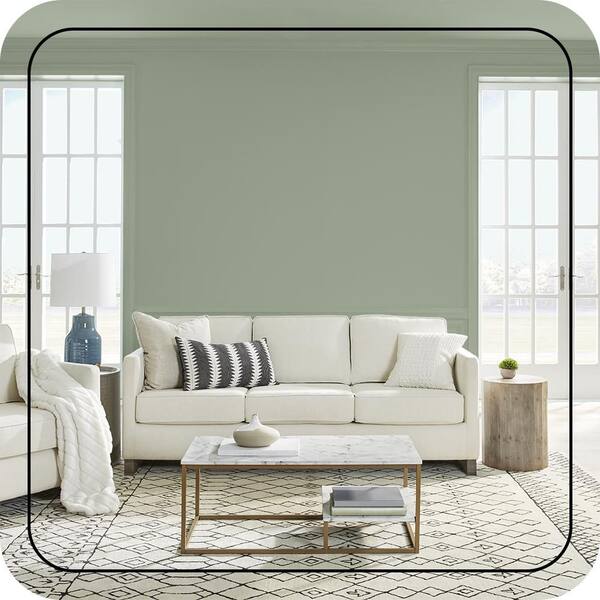 BEHR PREMIUM PLUS 1 qt. #N390-4 Bitter Sage Flat Low Odor Interior