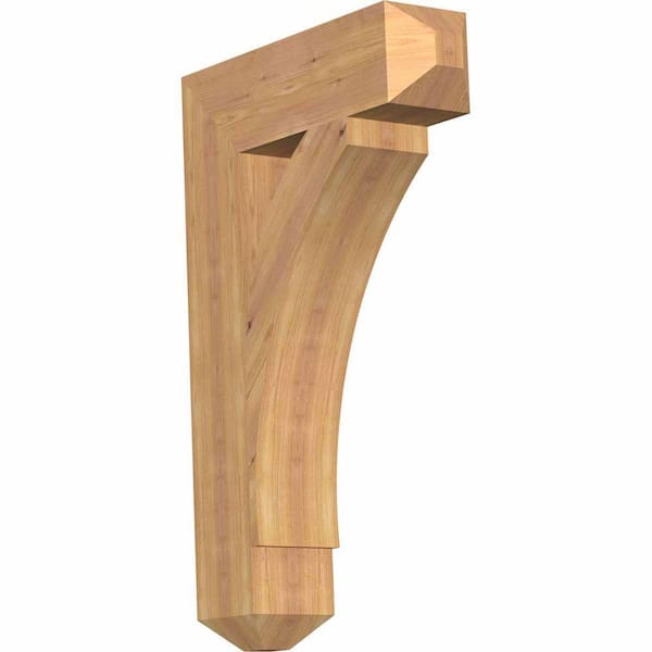 Ekena Millwork 5.5 in. x 34 in. x 22 in. Western Red Cedar Thorton Craftsman Smooth Bracket