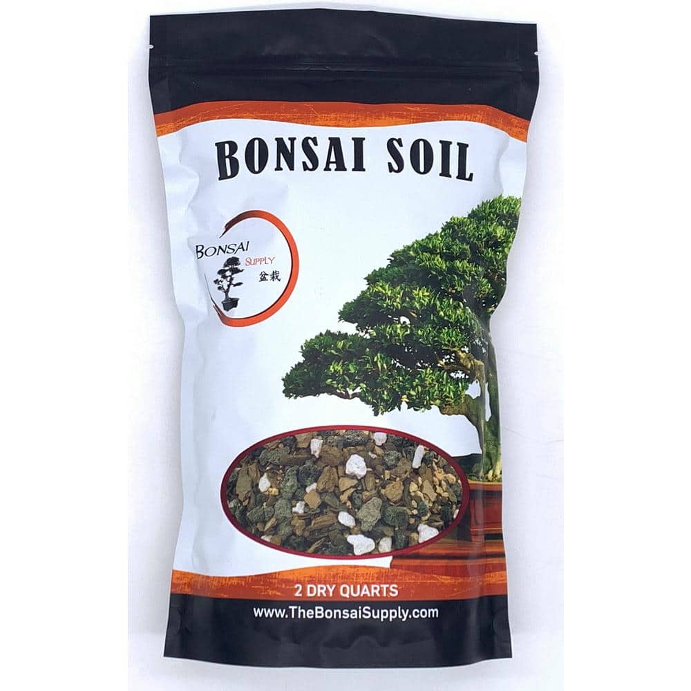 The Bonsai Supply Bonsai Soil Mix Fast Draining Coarse Blend For All Bonsai Varieties Available In 2 Qt And 20 Qt Sized Bags Bonsai Soil 2qt The Home Depot
