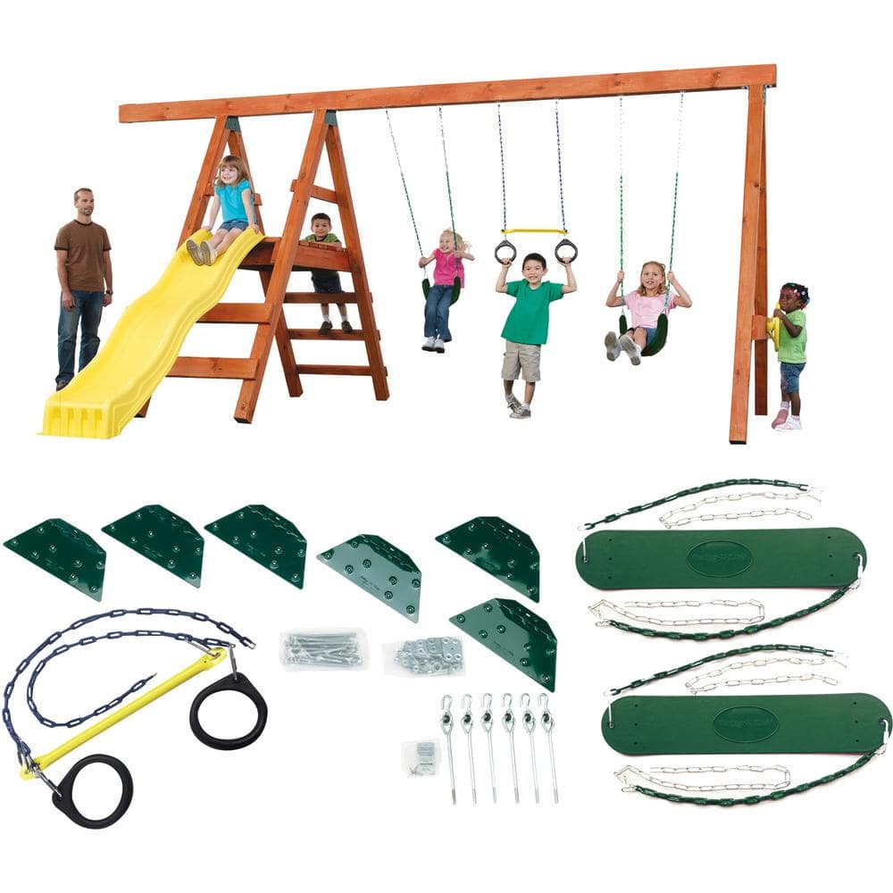 DIY Yourself Pioneer Custom Outdoor Swing Set Hardware Kit with Playset Accessories (Lumber and Slide Not Included) price history on PriceWatchPro