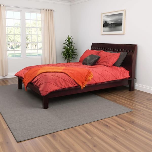 Benjara Mox California Brown Wood Frame King Size Platform