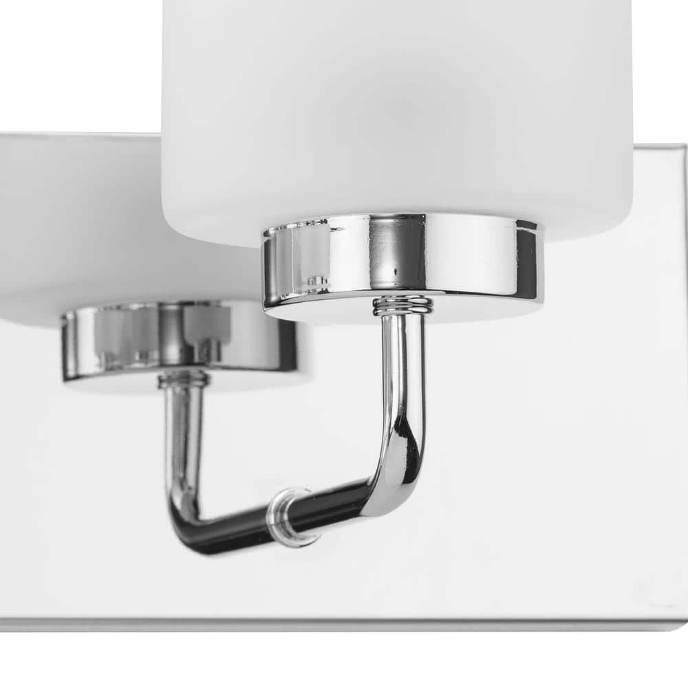 48-Inch Polished Chrome and Etched Glass 6-Light Bath Vanity Fixture