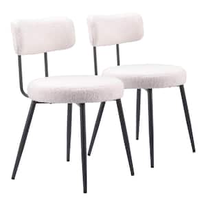 Blanca Ivory Boucle Style Fabric Dining Chair (Set of 2)