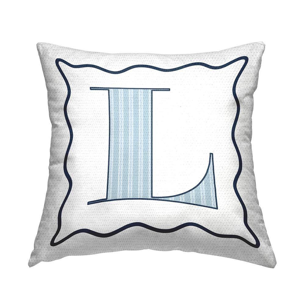 Polka Dot Blue Letter L Square Outdoor Throw Pillow price history on PriceWatchPro