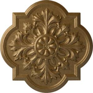 20 in. x 1-3/4 in. Bonetti Urethane Ceiling Medallion (Fits Canopies upto 5-1/8 in.), Pale Gold