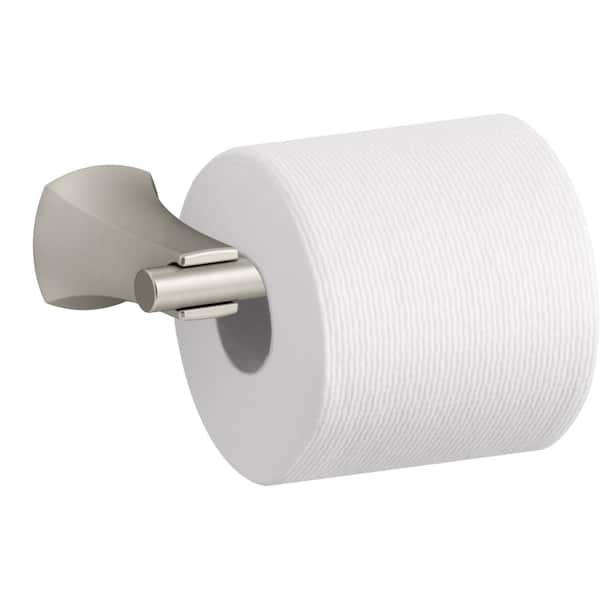 KOHLER Vibrant Brushed Nickel Uniform Toilet Paper Holder Easy Install Accessory 