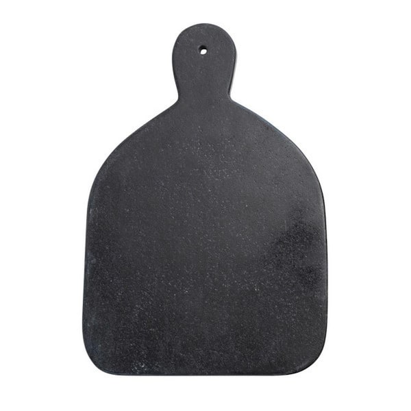 Storied Home 12 in. Scandinavian Black Marble Cheese/Cutting Boards with Handle