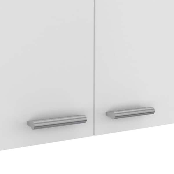 Aoibox 59 in. W x 12.4 in. D x 23.6 in. H Black Ready to Assemble Wall Mount Upper Base Kitchen Cabinet w/ 2-Doors, Shelves