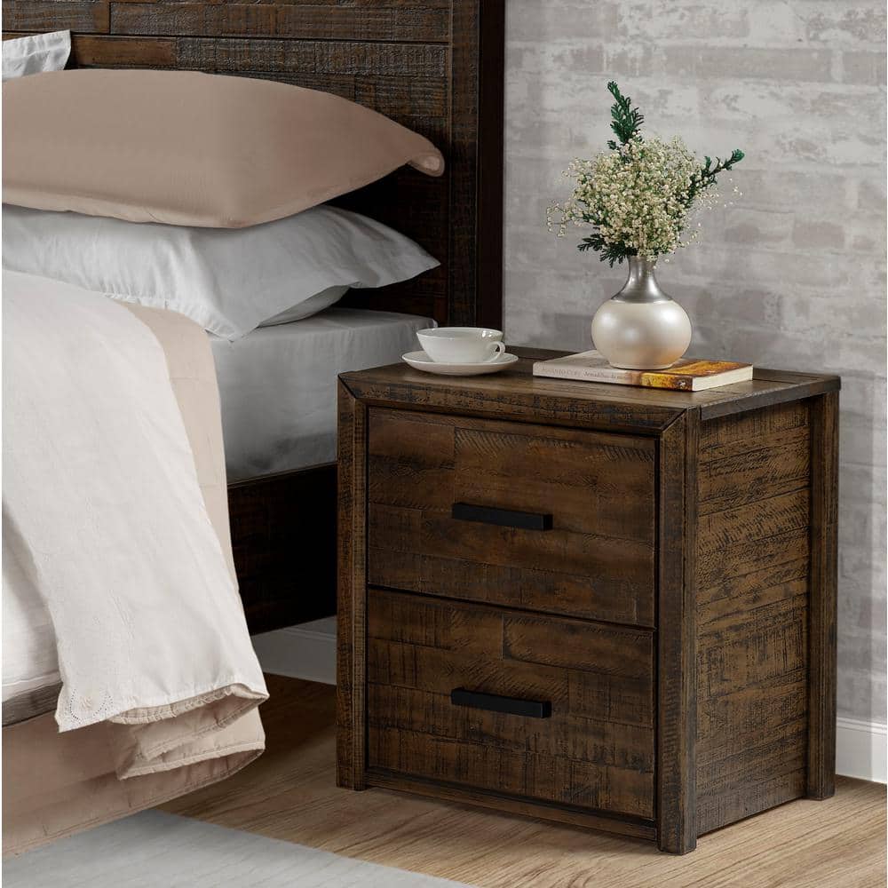 Monterrey Provincial Brown Pine 2-Drawer Nightstand