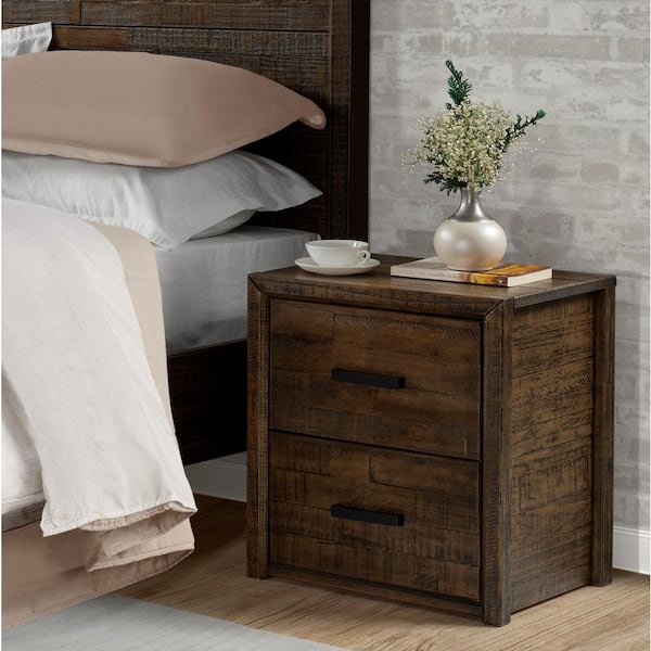 Camaflexi Monterrey Provincial Brown Two Drawer 20 in. Nightstand