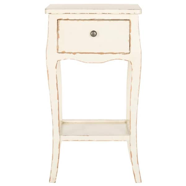 SAFAVIEH Thelma Rustic White/Cream Storage End Table