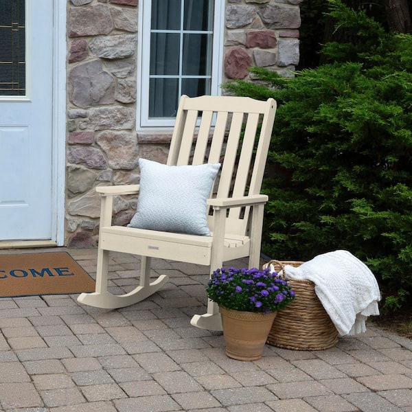 Lehigh Whitewash Recycled Plastic Outdoor Rocking Chair