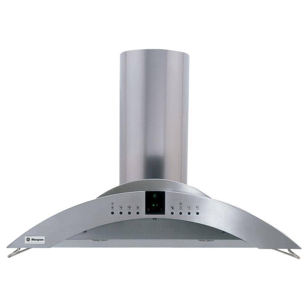 Monogram 36 in. Island Chimney Range Hood in Stainless Steel