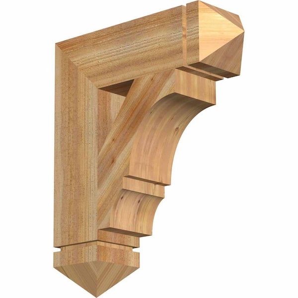 Ekena Millwork 6 in. x 26 in. x 22 in. Western Red Cedar Balboa Arts and Crafts Rough Sawn