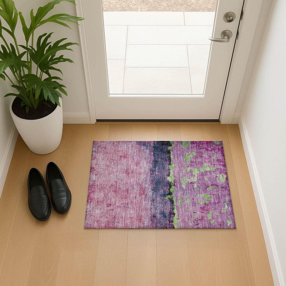 Mayfield Premium Machine Washable Abstract AMF1716 Blush 2 ft. x 3 ft. Area Rug price history on PriceWatchPro