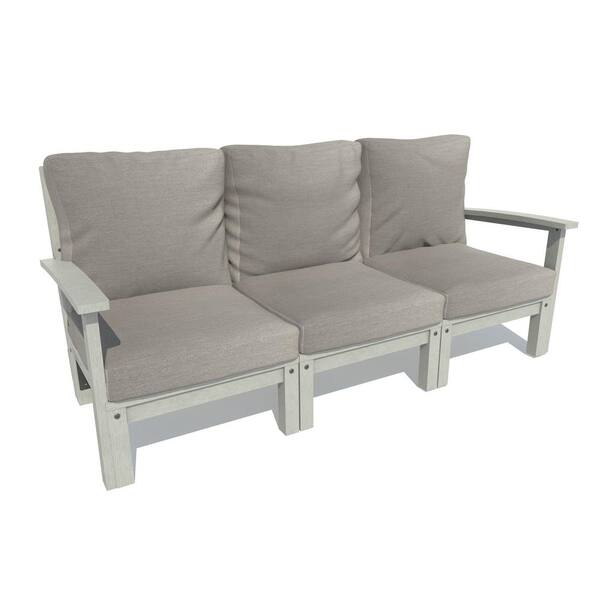 Highwood Bespoke Deep Seating 1-Piece Plastic Outdoor Couch with Cushions