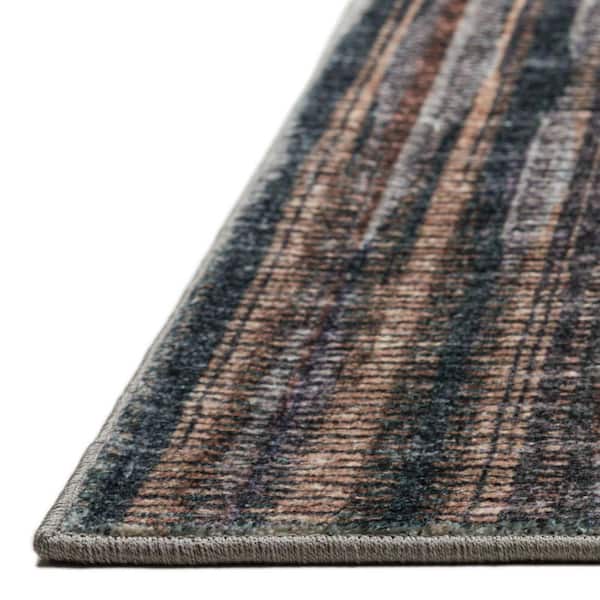 4' Round Brown Ombre Runner Rug