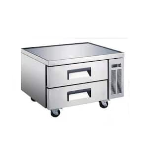 52 in. W 35 cu. ft. Commercial Chef Base Refrigerator Cooler in Stainless Steel