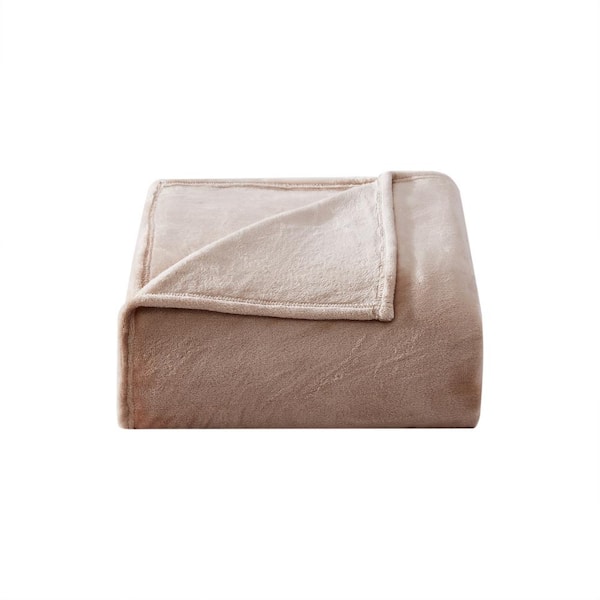 Poppy & Fritz Solid Ultra Soft Plush Pink Microfiber Twin Blanket