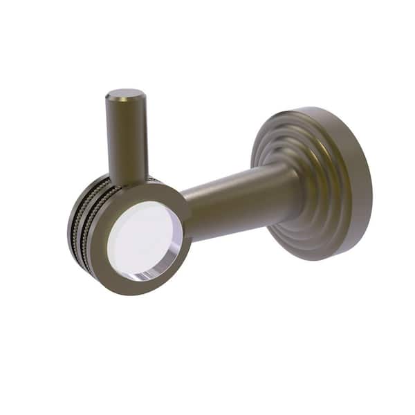 Allied Brass Pacific Beach J-Hook Robe/Towel Hook with Dotted Accents in Antique Brass