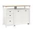 SAUDER Cottage Road 65.118 in. White 6-Drawer Executive Desk with File ...