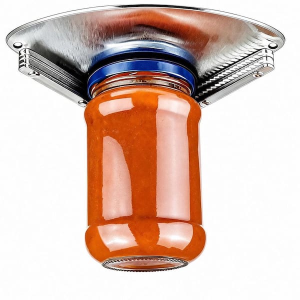Stainless Steel Under Cabinet Jar Opener for Seniors and Weak Hands, One-Handed Jar and Bottle Cap Opener Tool