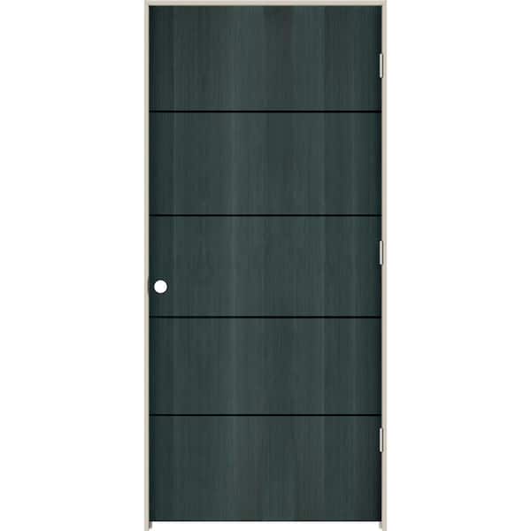 36 in. x 80 in. Left-Hand Hollow Core Denim Composite Single Prehung Interior Door