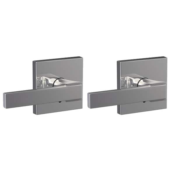 Schlage Custom Northbrook Bright Chrome Dummy Door Handle with Collins Trim (2-Pack)