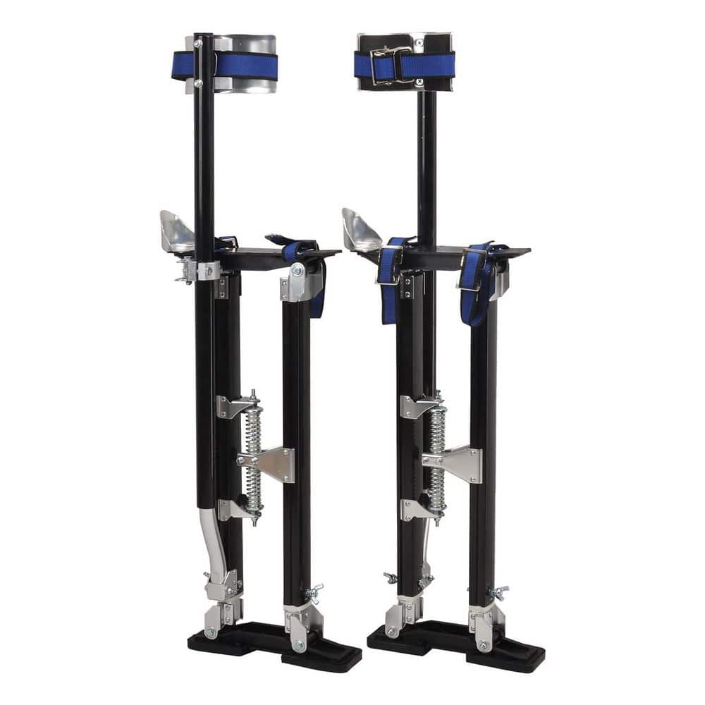 Laybus 24 in. to 40 in. Adjustable Height Black Aluminum Drywall