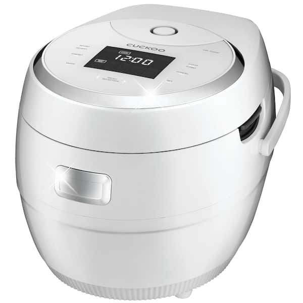 Cuckoo 2.5 qt. White/Silver 10-cup Multi-functional Micom Electric Rice Cooker and Warmer 16-built-in programs