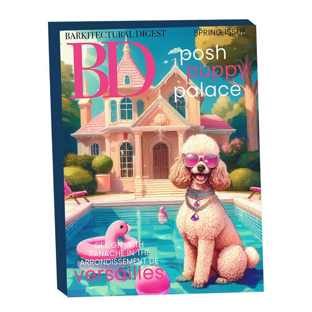 Barkitectural Digest Magazine Cover Parody-French Poodle by Grotto Studios Unframed Graphic Print 24 in. x 18 in. price history on PriceWatchPro