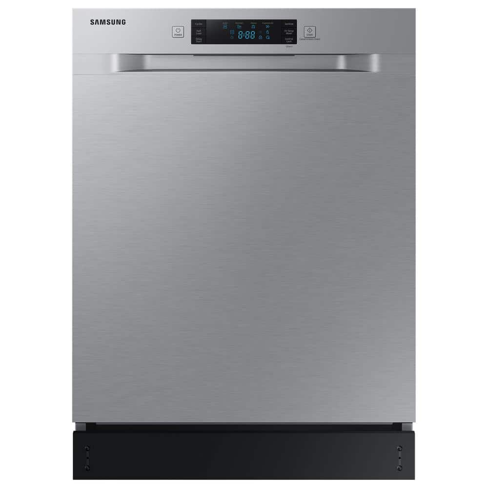 Samsung 24 in. Front Control Tall Tub Dishwasher in Stainless Steel with Stainless Steel Tub, ADA Compliant, 52 dBA, Silver