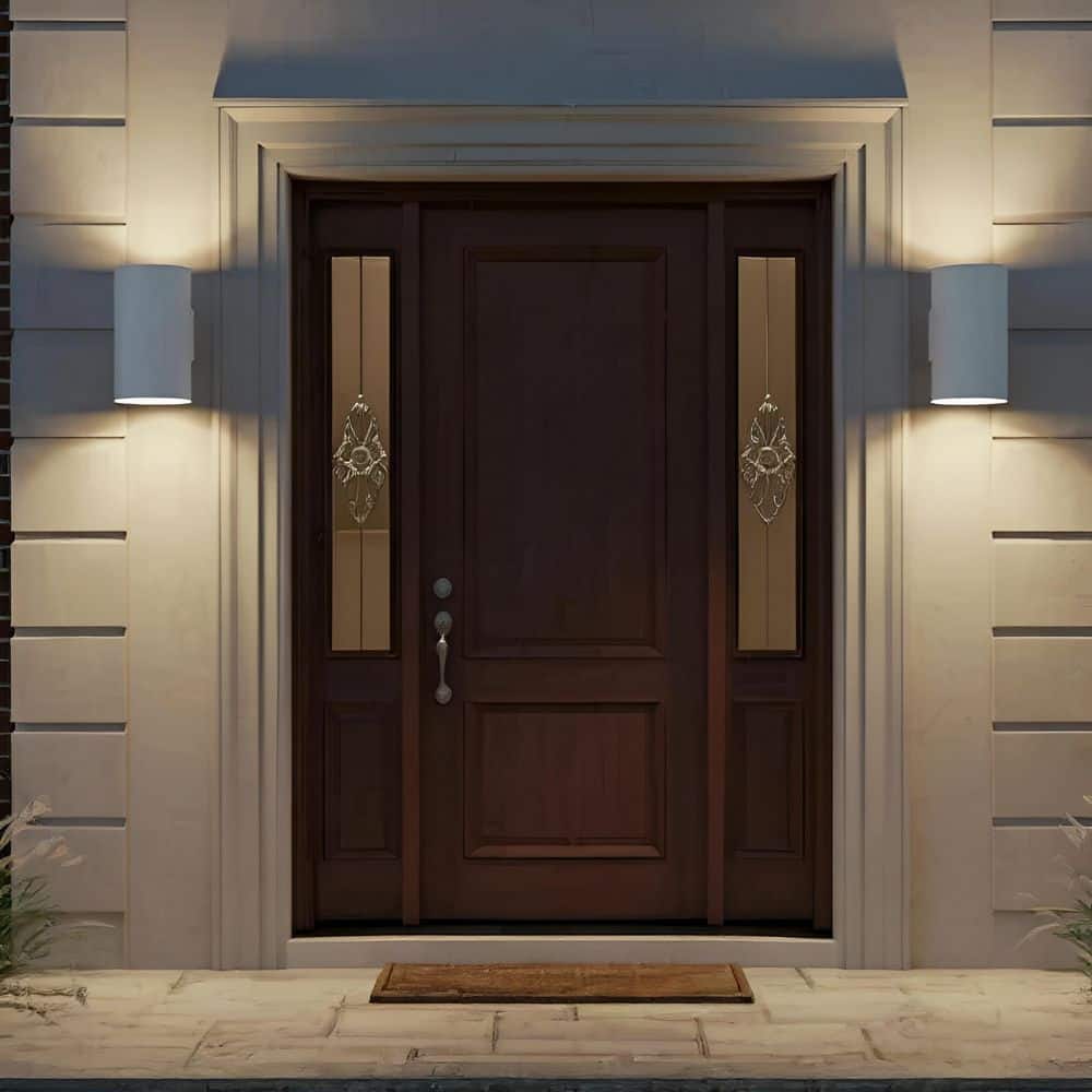 Outdoor Cylinders Medium 1-Light Textured White StoneStrong Dark Sky Outdoor Wall Lantern price history on PriceWatchPro