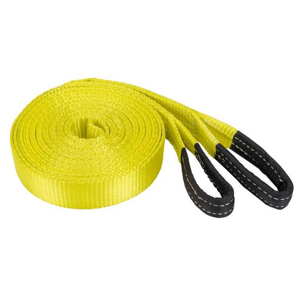 6" x 12' Brown Heavy Duty Nylon Sling Tow Recovery Strap 12,000 lbs Single Ply 