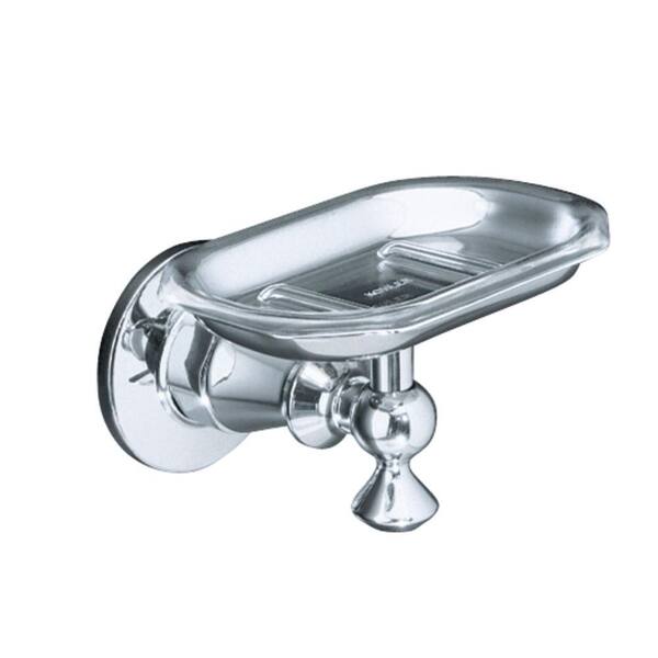 KOHLER Antique Wall-Mount Soap Dish in Polished Chrome-DISCONTINUED